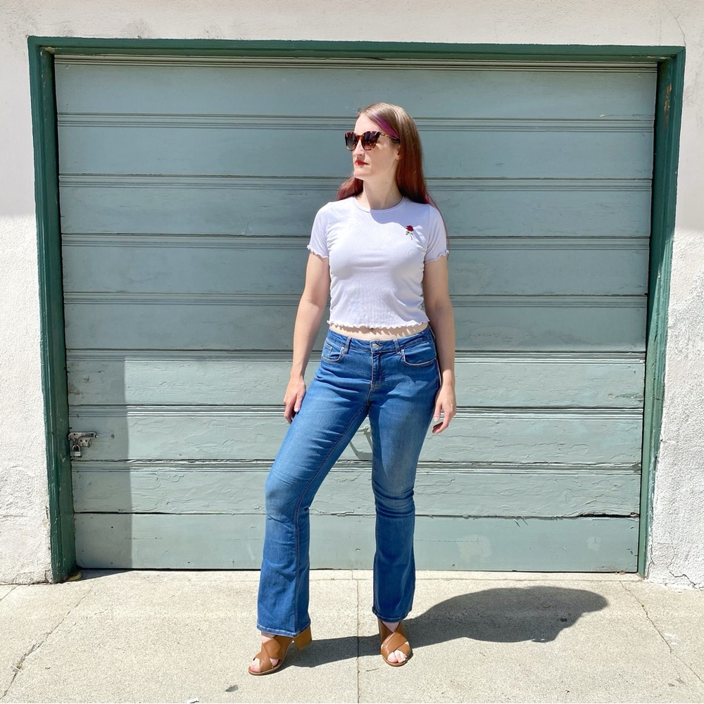 Zara Wide Flare Denim Jeans